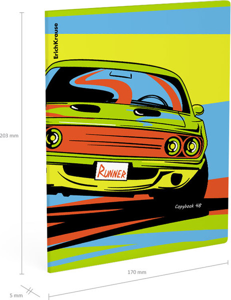 Изображение товара Тетрадь Erich Krause Neon Car / 60601 (48л, клетка)