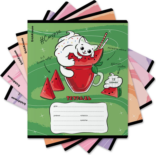 Изображение товара Тетрадь Erich Krause Смурзи / 60558 (18л, клетка)