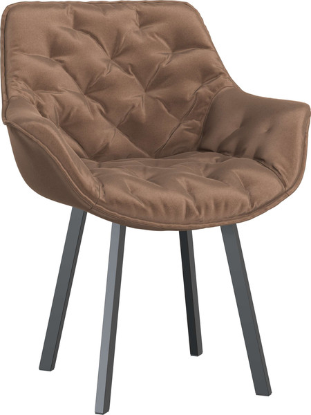 Изображение товара Стул Олмеко Квинта (велюр конфетти корица/черный)