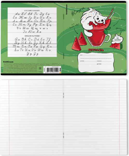 Изображение товара Тетрадь Erich Krause Смурзи / 60559 (18л, линейка)