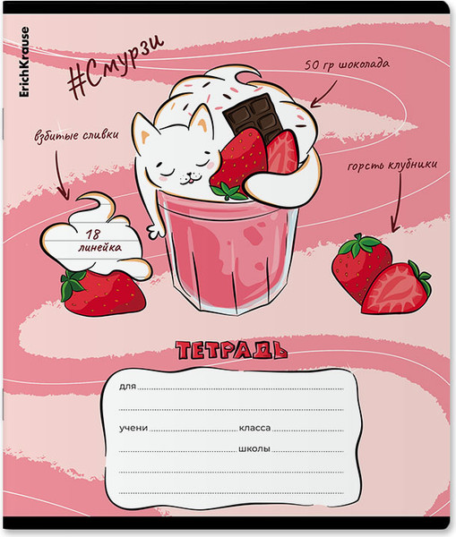 Изображение товара Тетрадь Erich Krause Смурзи / 60559 (18л, линейка)