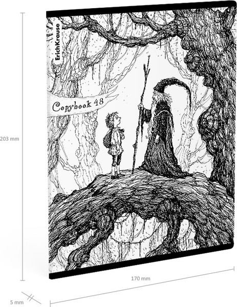 Изображение товара Тетрадь Erich Krause Монохромная история / 60621 (48л, клетка)