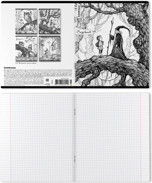 Изображение товара Тетрадь Erich Krause Монохромная история / 60621 (48л, клетка)