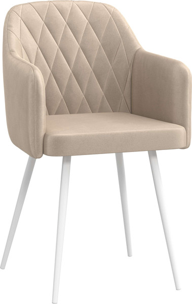 Изображение товара Стул Олмеко Киото Т (велюр конфетти крем/белый)