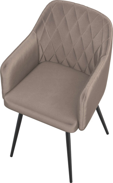 Изображение товара Стул Олмеко Киото Т (велюр конфетти мокко/черный)