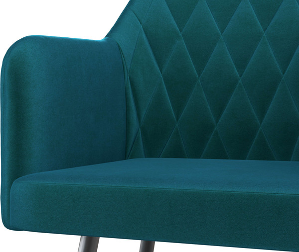 Изображение товара Стул Олмеко Киото Т (велюр конфетти изумруд/черный)