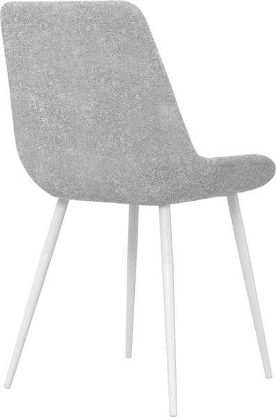 Изображение товара Стул Олмеко Николь (велюр Панда сильвер маус/белый)