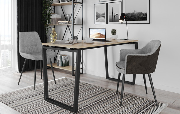 Изображение товара Стул Олмеко Николь (велюр Панда сильвер маус/белый)