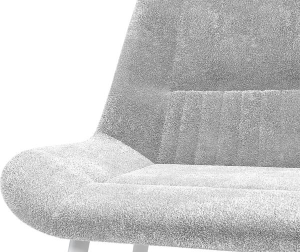 Изображение товара Стул Олмеко Николь (велюр Панда сильвер маус/белый)