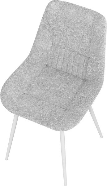 Изображение товара Стул Олмеко Николь (велюр Панда сильвер маус/белый)