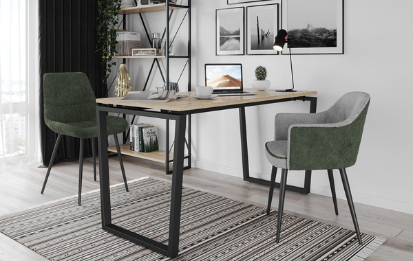 Изображение товара Стул Олмеко Николь (велюр Панда олива/черный)