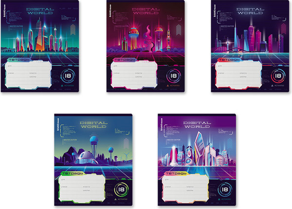 Изображение товара Тетрадь Erich Krause Digital World / 60555 (18л, линейка)