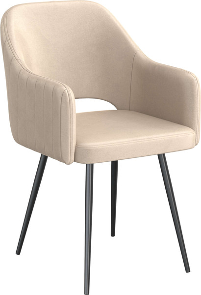 Изображение товара Стул Олмеко Берта Т (велюр конфетти крем/черный)