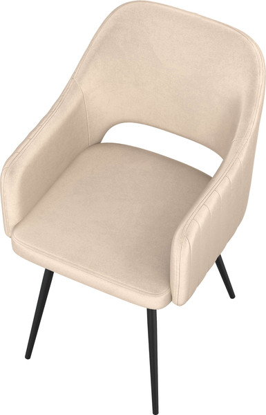 Изображение товара Стул Олмеко Берта Т (велюр конфетти крем/черный)