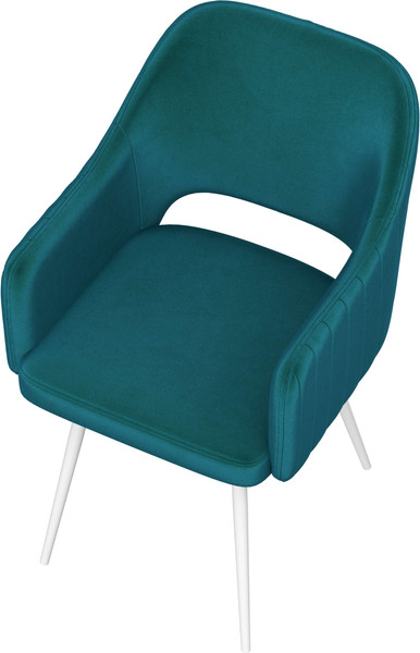 Изображение товара Стул Олмеко Берта Т (велюр конфетти изумруд/белый)