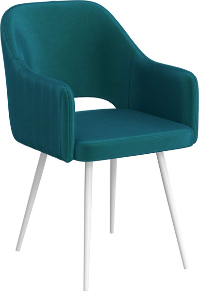 Изображение товара Стул Олмеко Берта Т (велюр конфетти изумруд/белый)