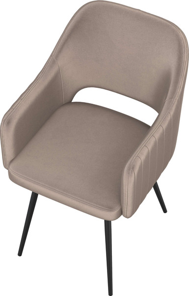 Изображение товара Стул Олмеко Берта Т (велюр конфетти мокко/черный)