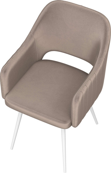 Изображение товара Стул Олмеко Берта Т (велюр конфетти мокко/белый)