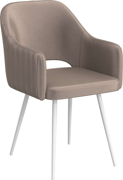 Изображение товара Стул Олмеко Берта Т (велюр конфетти мокко/белый)