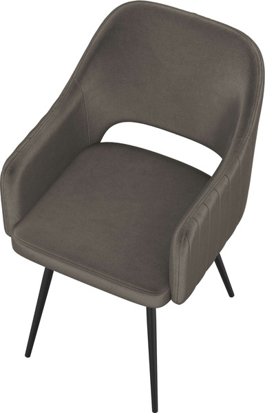 Изображение товара Стул Олмеко Берта Т (велюр конфетти стоун/черный)