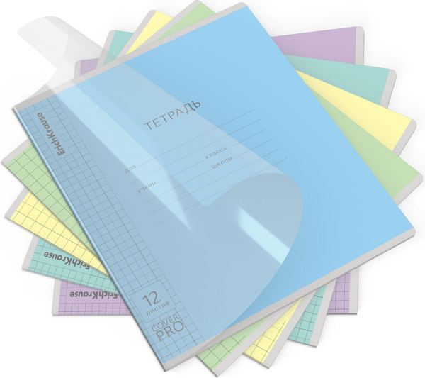 Изображение товара Тетрадь Erich Krause Классика CoverPrо Fizzy / 56338 (12л, клетка)