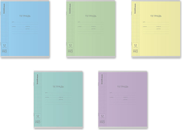 Изображение товара Тетрадь Erich Krause Классика CoverPrо Fizzy / 56338 (12л, клетка)