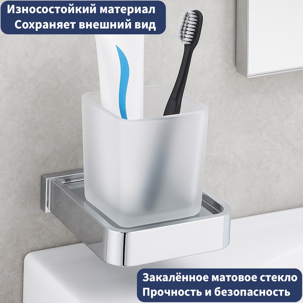 Изображение товара Набор аксессуаров для ванной Lauter 21SH7061 + 21SH7051 (Chrome, 2 предмета)