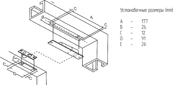 Изображение товара Замок электромагнитный AccordTec AT-EL800A
