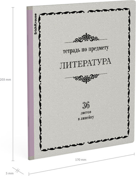 Изображение товара Тетрадь предметная Erich Krause Академкнига Литература / 59537 (36л, линейка)