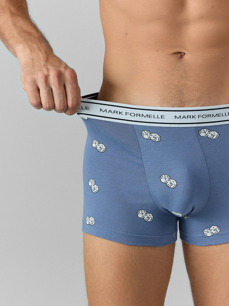 Изображение товара Комплект мужских трусов Mark Formelle 411228-2 (р.94-104, игральные кости на джинсе/черный)