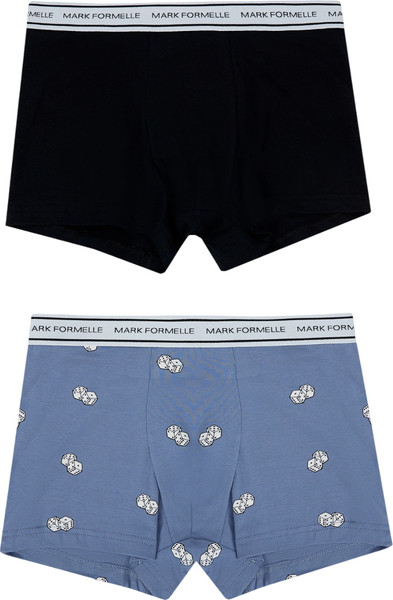 Изображение товара Комплект мужских трусов Mark Formelle 411228-2 (р.94-104, игральные кости на джинсе/черный)