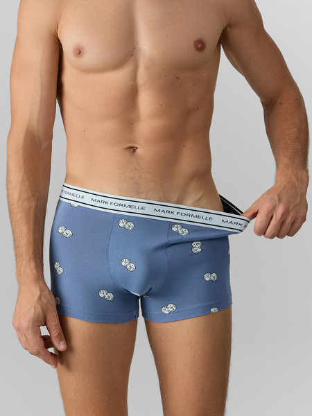 Изображение товара Комплект мужских трусов Mark Formelle 411228-2 (р.102-112, игральные кости на джинсе/черный)