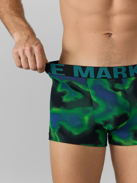 Изображение товара Комплект мужских трусов Mark Formelle 411228-2 (р.86-96, разводы на черном/зеленый)