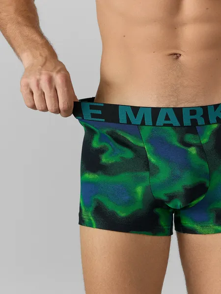 Изображение товара Комплект мужских трусов Mark Formelle 411228-2 (р.90-100, разводы на черном/зеленый)