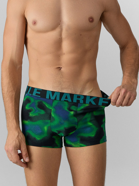 Изображение товара Комплект мужских трусов Mark Formelle 411228-2 (р.102-112, разводы на черном/зеленый)