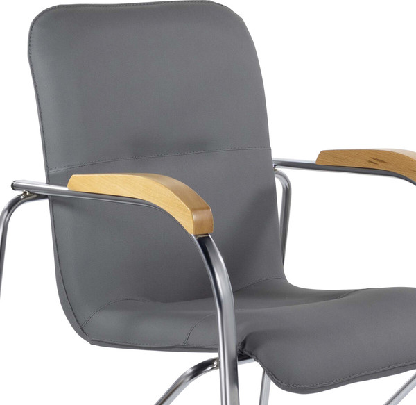 Изображение товара Стул офисный Brabix CF-103 / 532758 (хром/серый)