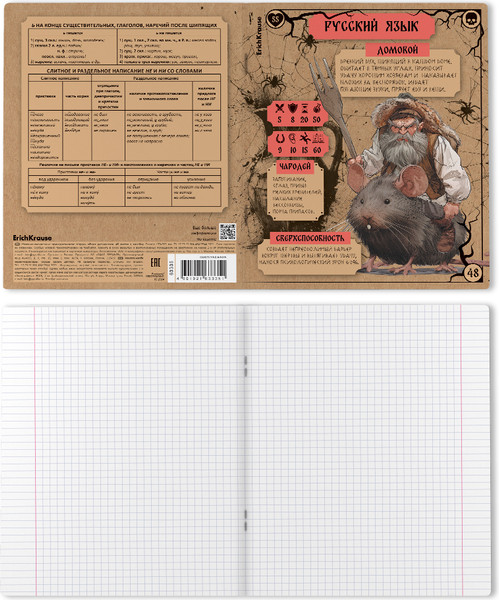Изображение товара Тетрадь предметная Erich Krause Russian Folk Русский язык / 63335 (48л, линейка)