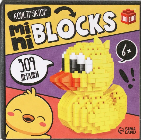 Изображение товара Микроконструктор Unicon Mini Blocks. Уточка / 10869341