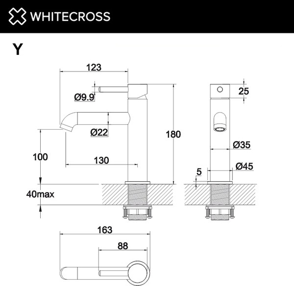 Изображение товара Смеситель Whitecross Y1211CPB