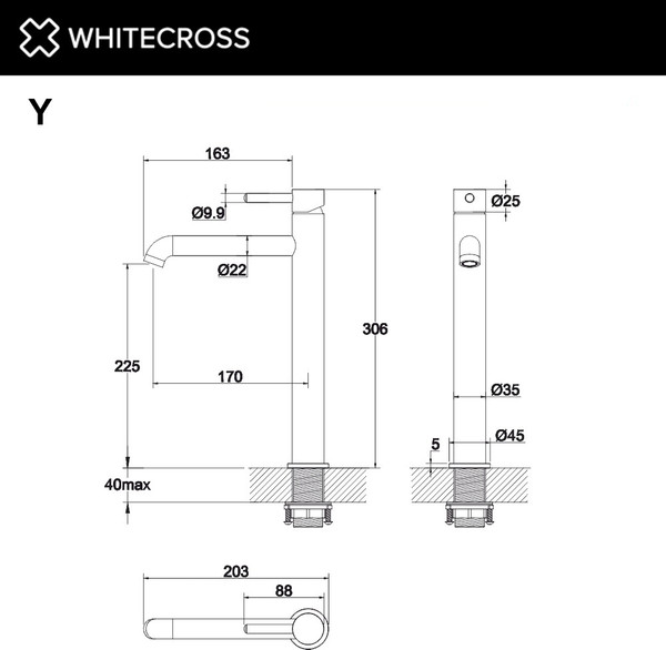 Изображение товара Смеситель Whitecross Y1212CPB (брашированная медь)