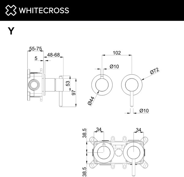 Изображение товара Смеситель Whitecross Y1243NIB (брашированный никель)