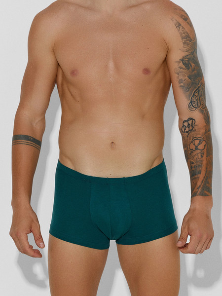 Изображение товара Комплект мужских трусов Mark Formelle 411122-3 (р.86-96, зеленый/атлантическая глубина/мешки денег на черном)