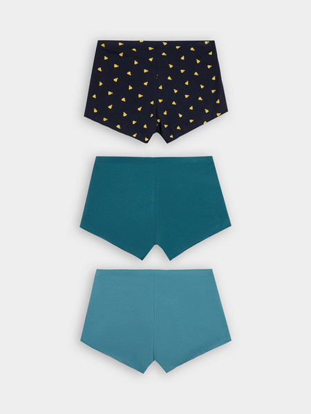 Изображение товара Комплект мужских трусов Mark Formelle 411122-3 (р.86-96, зеленый/атлантическая глубина/мешки денег на черном)