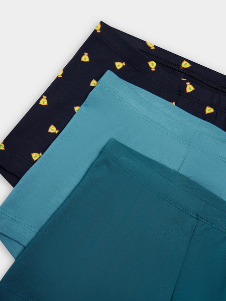 Изображение товара Комплект мужских трусов Mark Formelle 411122-3 (р.86-96, зеленый/атлантическая глубина/мешки денег на черном)