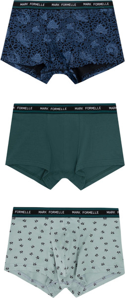Изображение товара Комплект мужских трусов Mark Formelle 411124-3 (р.82-92, топоры на зеленом льду/темно-зеленый/узор на черном)