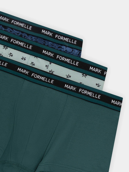 Изображение товара Комплект мужских трусов Mark Formelle 411124-3 (р.98-108, топоры на зеленом льду/темно-зеленый/узор на черном)