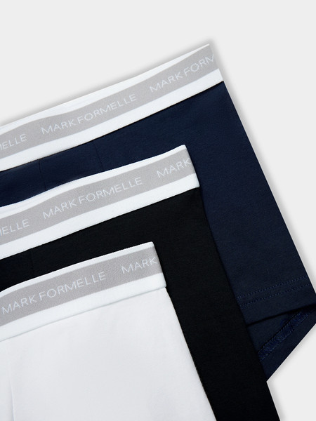 Изображение товара Комплект мужских трусов Mark Formelle 411124-3 (р.94-104, белый/море/черный)
