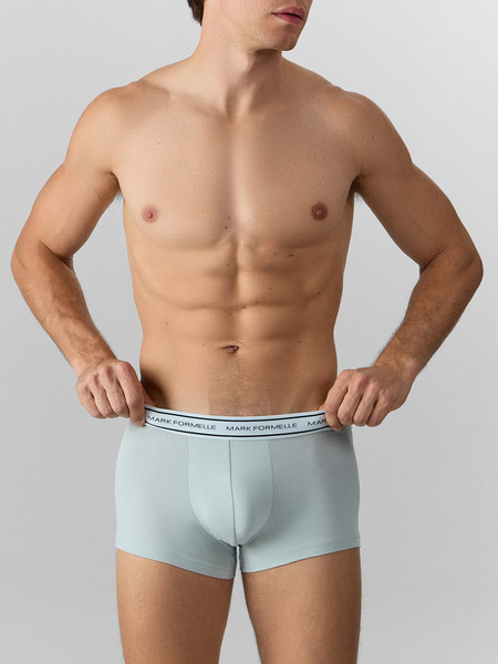 Изображение товара Комплект мужских трусов Mark Formelle 411124-3 (р.90-100, жемчужно-голубой/джинс/темно-синий)