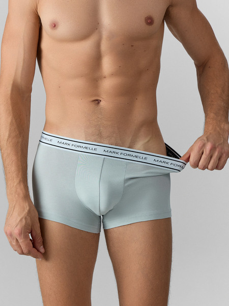 Изображение товара Комплект мужских трусов Mark Formelle 411124-3 (р.90-100, жемчужно-голубой/джинс/темно-синий)