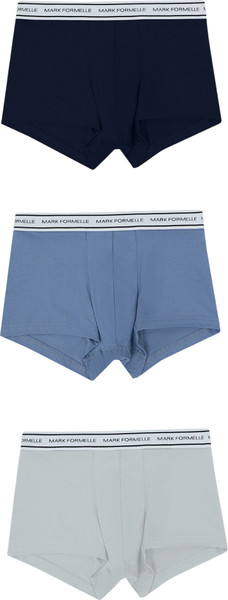 Изображение товара Комплект мужских трусов Mark Formelle 411124-3 (р.90-100, жемчужно-голубой/джинс/темно-синий)
